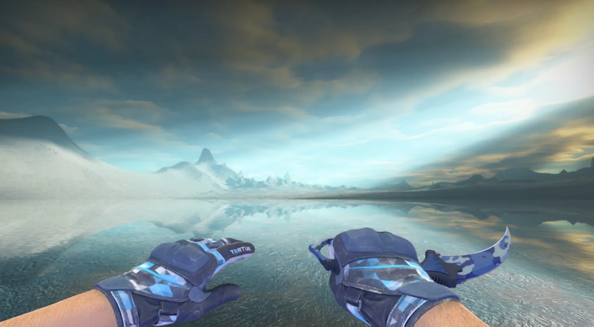 Moto Gloves Cool Mint and case hardened knife